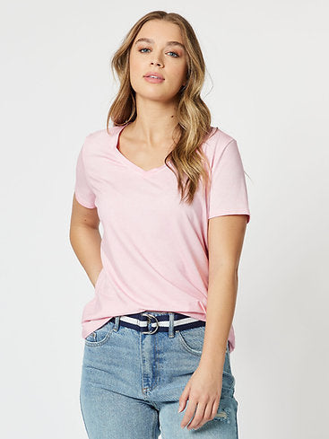 Garment Dyed V-Necked Tee Shirt