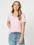 Garment Dyed V-Necked Tee Shirt