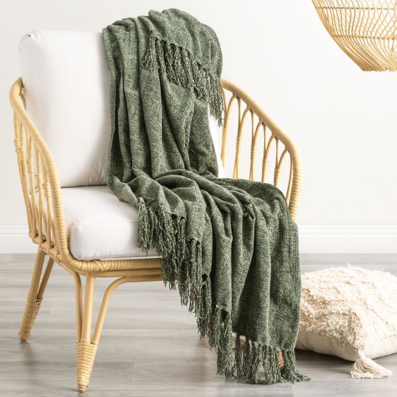 Renee Taylor Newland Chenille Throw | Greenlake