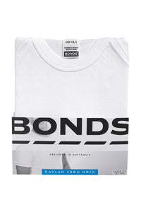 Bonds Raglan Crew Neck | White