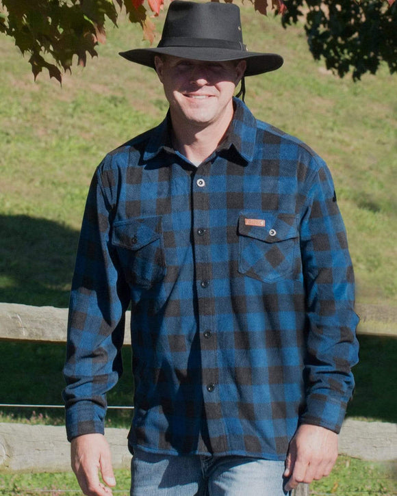 PILBARA|Mens Fleece Big Shirt | Navy