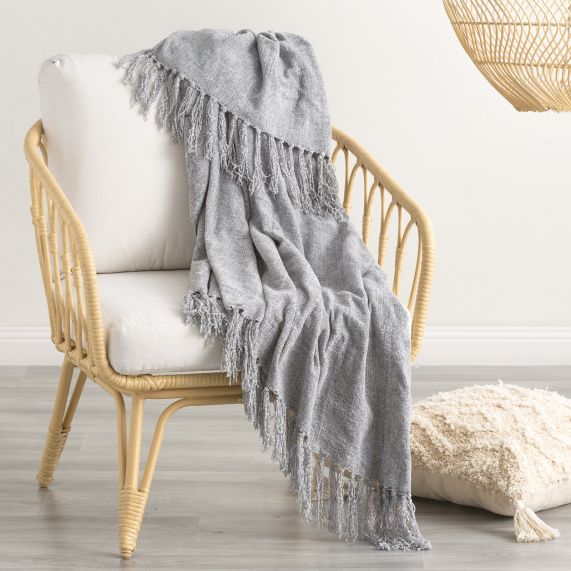 Renee Taylor Newland Chenille Throw | Silverline