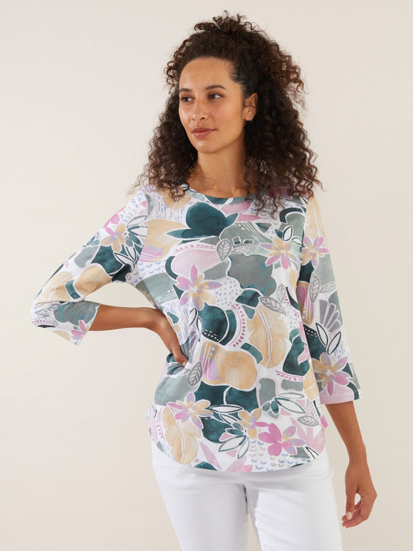 Watercolour Blooms Print Tee